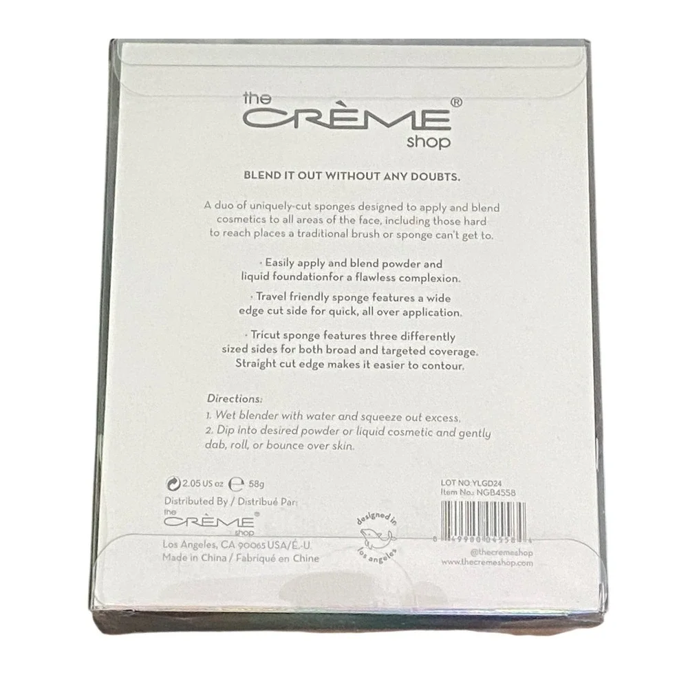 The Creme Shop Next Gen Blender Set Mint Green 2pk Makeup Sponges NGB4558‎ NEW